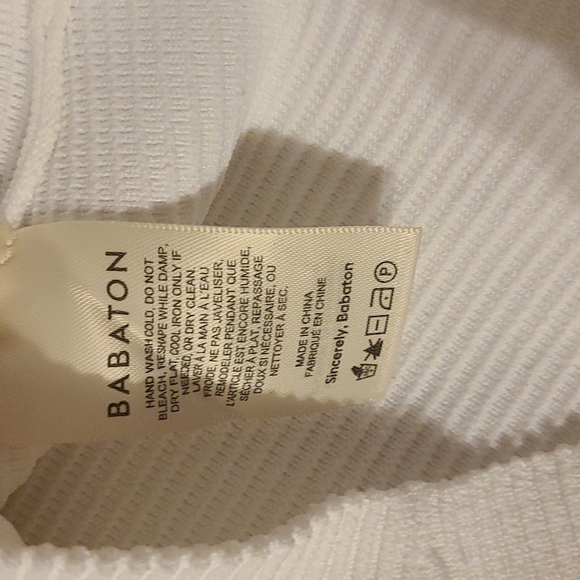 NWOT aritzia babaton sculpt knit tube top white M - Picture 7 of 8